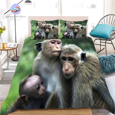 Housse de Couette Singe Nature
